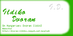 ildiko dvoran business card